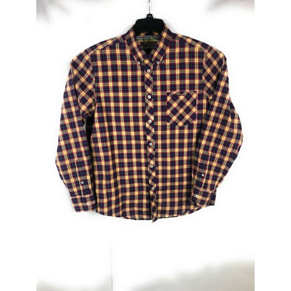 Ben Sherman Men's Large Long Sleeve Button Up Multicolor Casual Cotton Shirt A1 - Picture 1 of 5